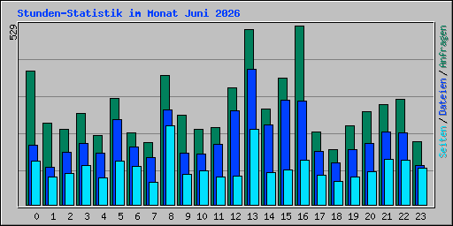 Stunden-Statistik im Monat Juni 2026