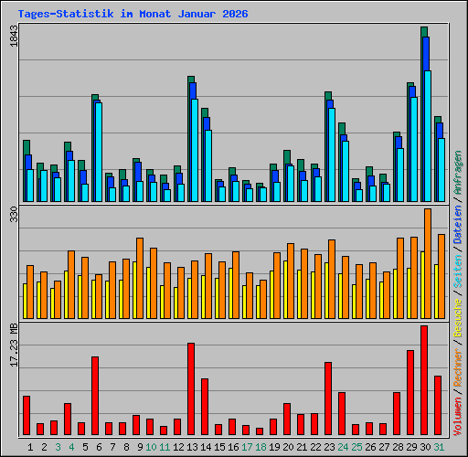 Tages-Statistik im Monat Januar 2026